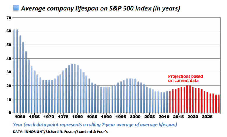 Average lifespan of a company